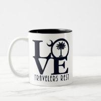 LIEBE Reisende Erholung 11oz Zwei-Tonen-Kaffee-Tas