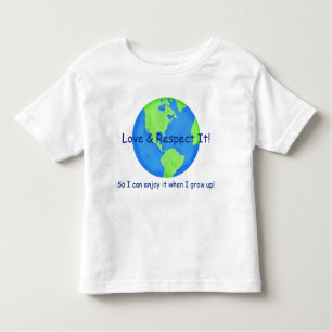 Liebe Respekt Erde Rettete es für mich Kinder Kleinkind T-shirt