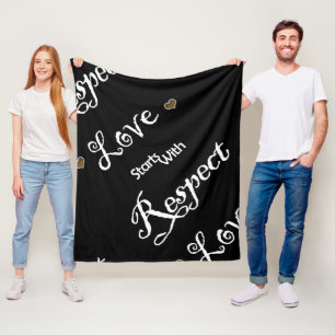 Liebe-Respekt Fleecedecke