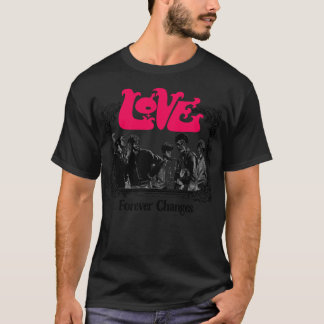 Liebe Retro 60er Style Lüfterdesign T-Shirt