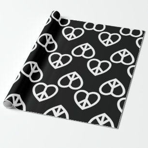 Liebe Retro-Hippie Geschenkpapier