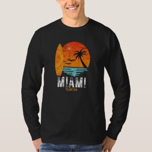 Liebe Retro Surfen in Miami Florida für Strand T-Shirt