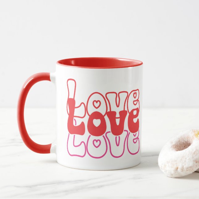 Liebe Retro Tasse (Mit Donut)