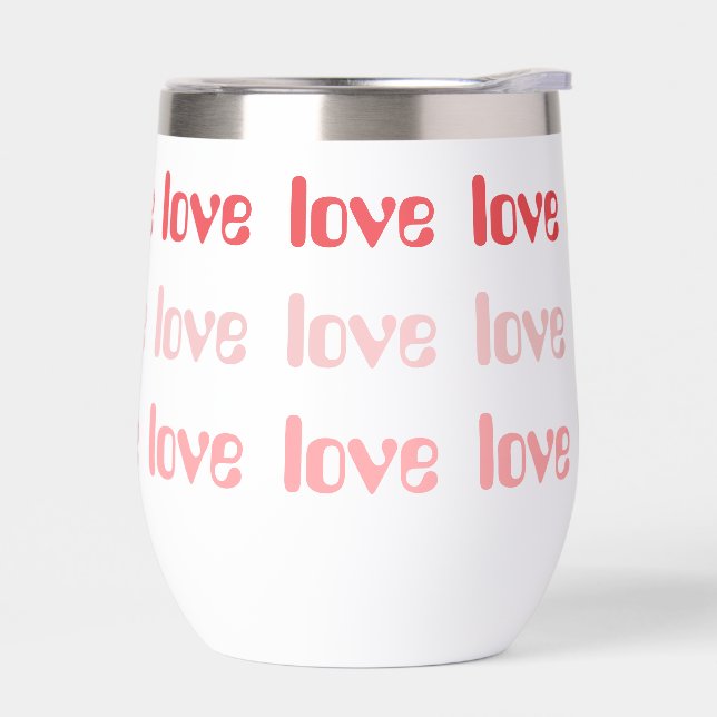 Liebe Retro Typografie Rosa und Rot (Links)
