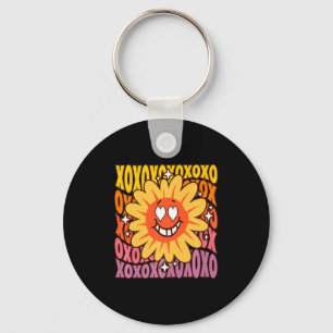 Liebe Retro Vintage Sonnenblume Floral Groovy Vale Schlüsselanhänger