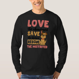 Liebe Rett Rescue Hund Adoption T-Shirt