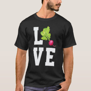 Liebe Rettich Süßes Gemüse Veganer Rettich T-Shirt