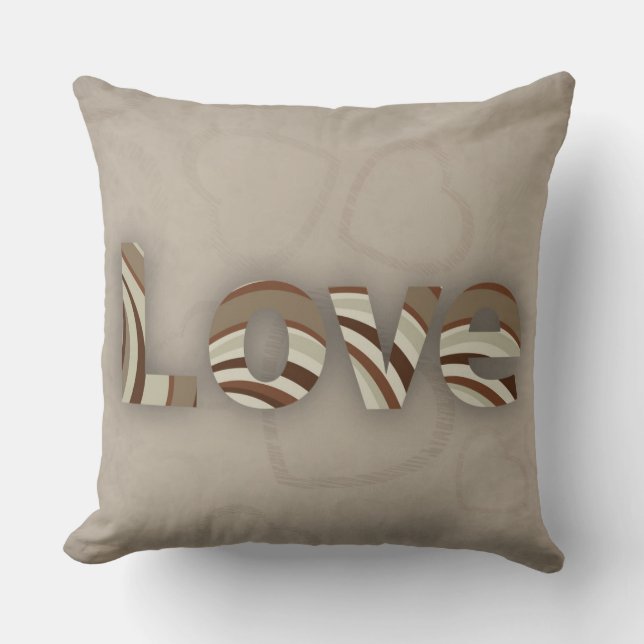 Liebe Reversible Decorative Kissen (Vorderseite)