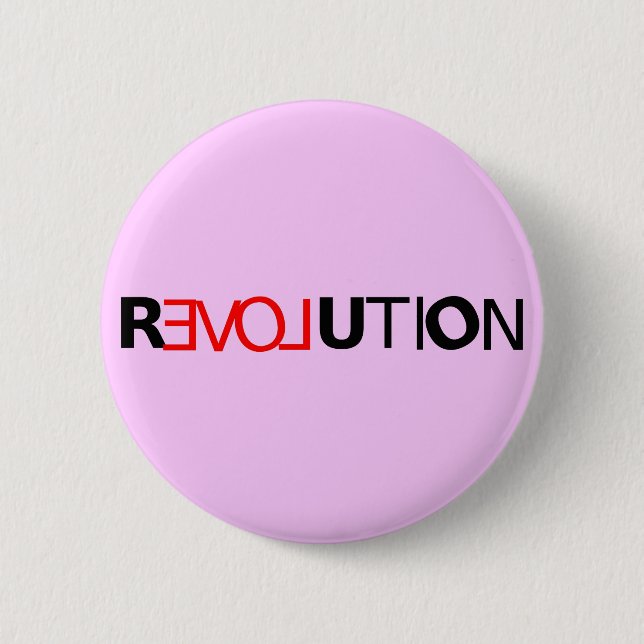 Liebe-Revolutions-Knopf Button (Vorderseite)