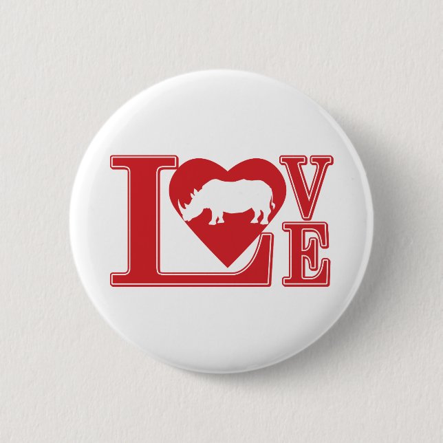 Liebe-Rhinos Button (Vorderseite)