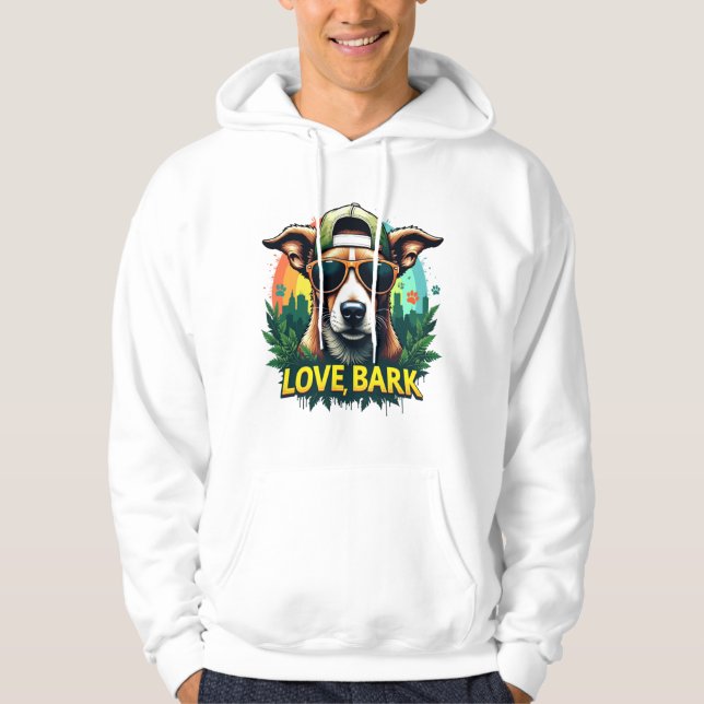 Liebe, Rinde - Cooles Design von Hundestraßen Hoodie (Vorderseite)