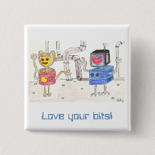 Liebe-Roboter Button