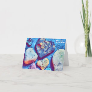 Liebe Rocks-A-Kollektion Heart Shaped Rocks Card Dankeskarte
