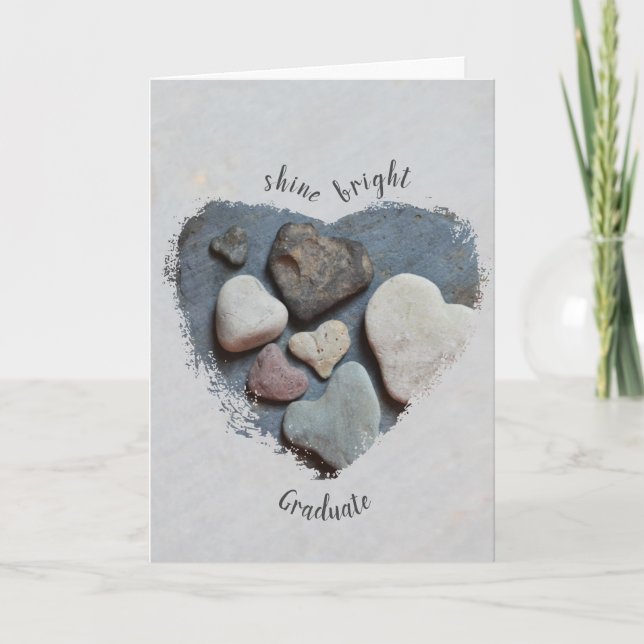 Liebe Rocks Shine Bright Graduate Card Karte (Vorderseite)