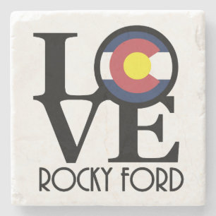 LIEBE Rocky Ford Coloradoa Steinuntersetzer
