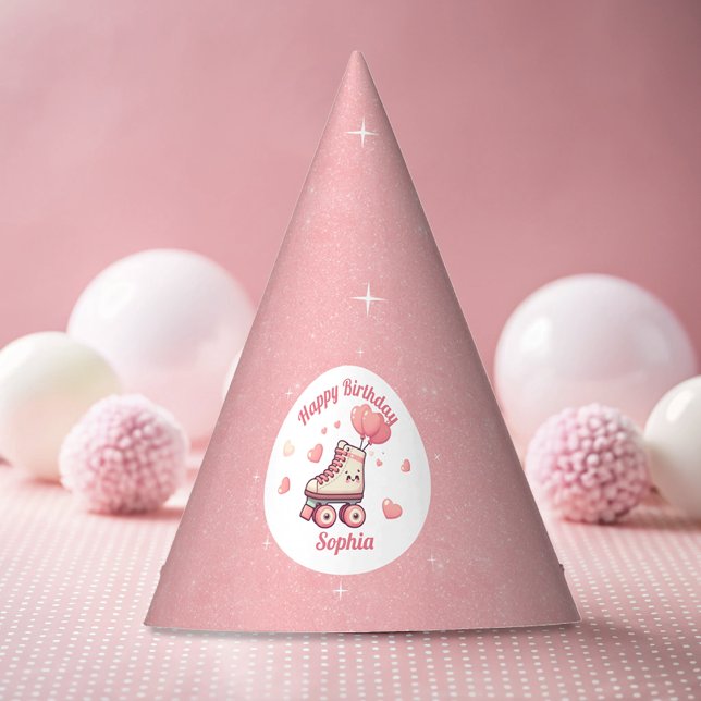 Liebe Roller Skaten Glitzer Geburtstagspartei Partyhütchen (Von Creator hochgeladen)
