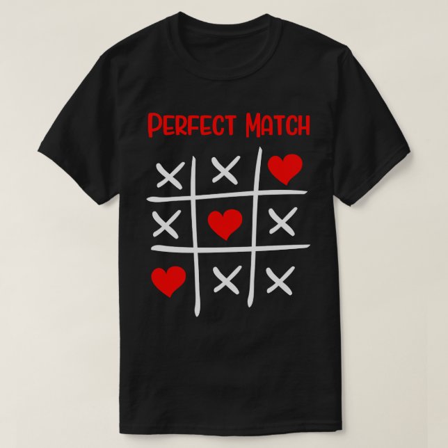 Liebe Romance Perfect Match Relationship Ehe T-Shirt (Design vorne)
