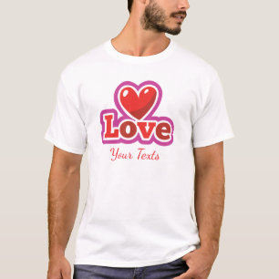 Liebe & Romantik-Konzeptdesign mit Herzelementen T-Shirt
