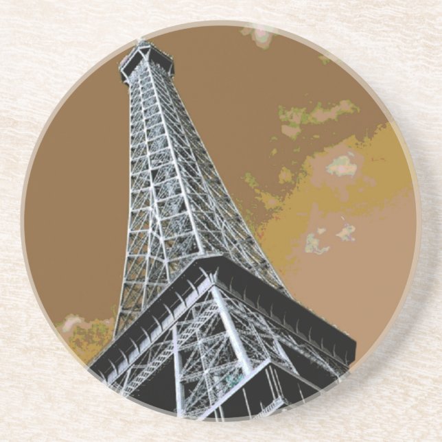 Liebe & Romantik Stadt Paris Eiffelturm Frankreich Getränkeuntersetzer (Vorne)