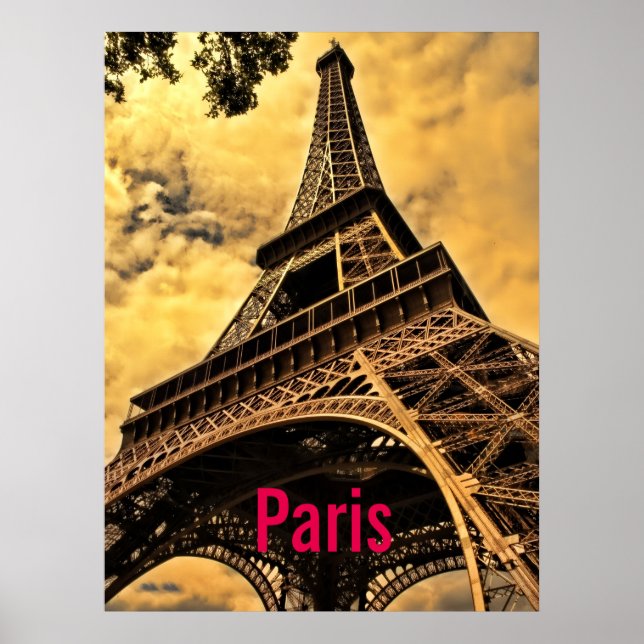 Liebe & Romantik Stadt Paris Eiffelturm Frankreich Poster (Vorne)