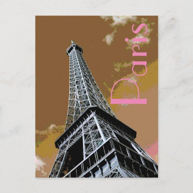 Liebe & Romantik Stadt Paris Eiffelturm Frankreich Postkarte (Vorderseite)