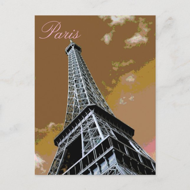 Liebe & Romantik Stadt Paris Eiffelturm Frankreich Postkarte (Vorderseite)