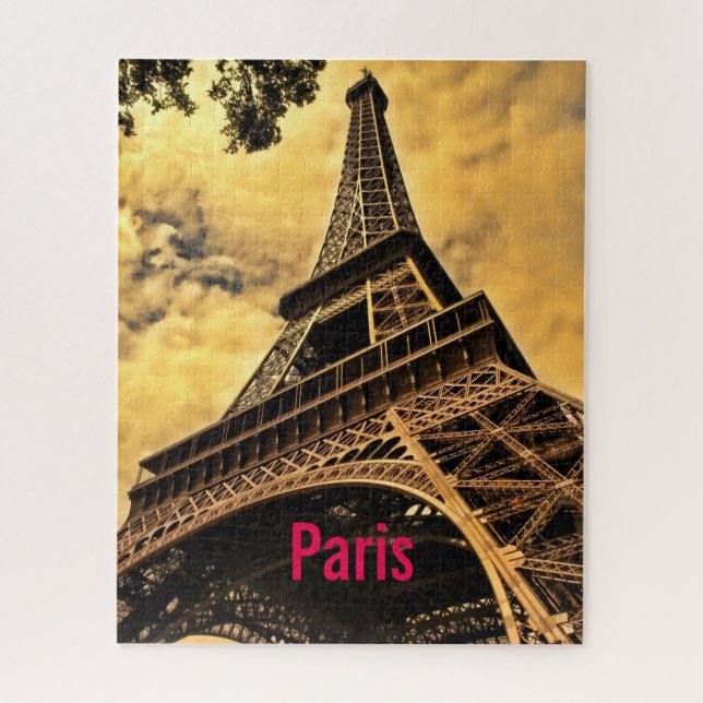 Liebe & Romantik Stadt Paris Eiffelturm Frankreich Puzzle (Vertikal)