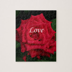 Liebe romantische rote Rose für Valentine's, Gebur Puzzle