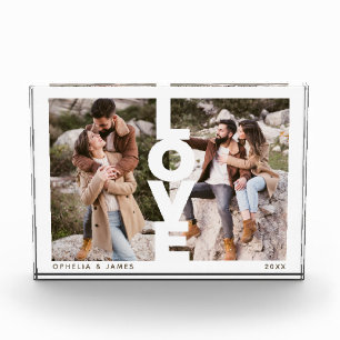 Liebe Romantischer Couple Foto Collage Foto Block