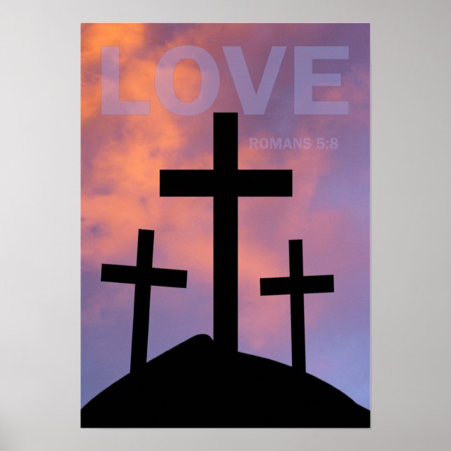 LIEBE - Römer 5:8 Poster (Vorne)