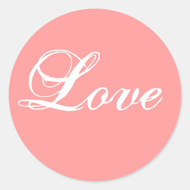 Liebe Rosa Aufkleber (Vorderseite)
