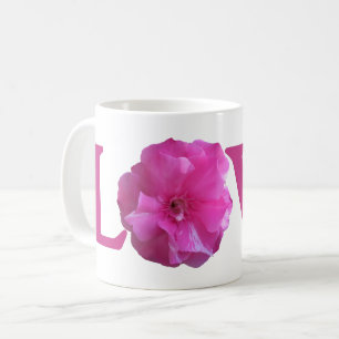 Liebe Rosa Blume Kaffee Tasse
