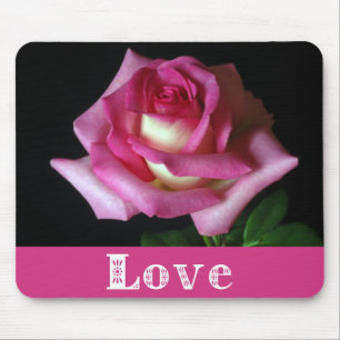 Liebe Rosa Blumenmousepack Mousepad