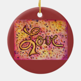 Liebe Rosa Glamour Glitzer Ornament Obelisk