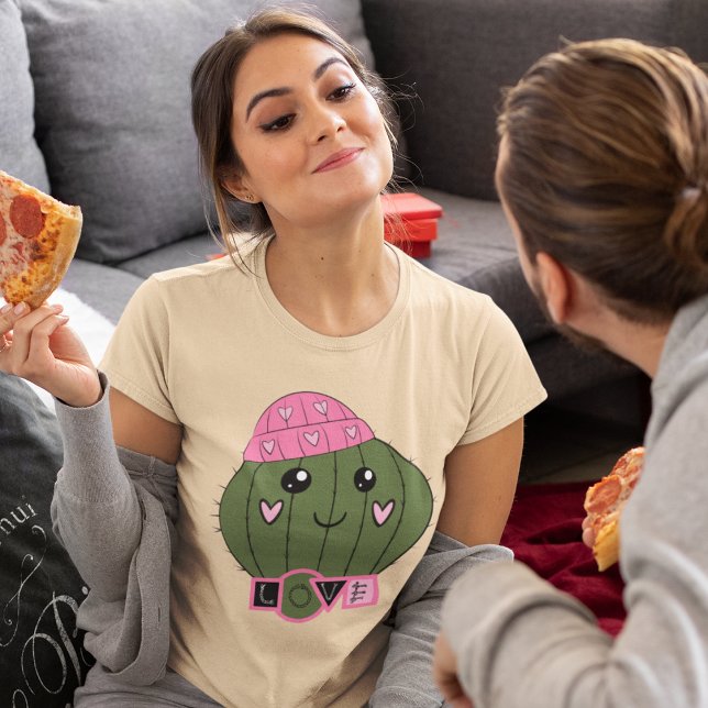 Liebe Rosa Herzbeanie T-Shirt (Von Creator hochgeladen)