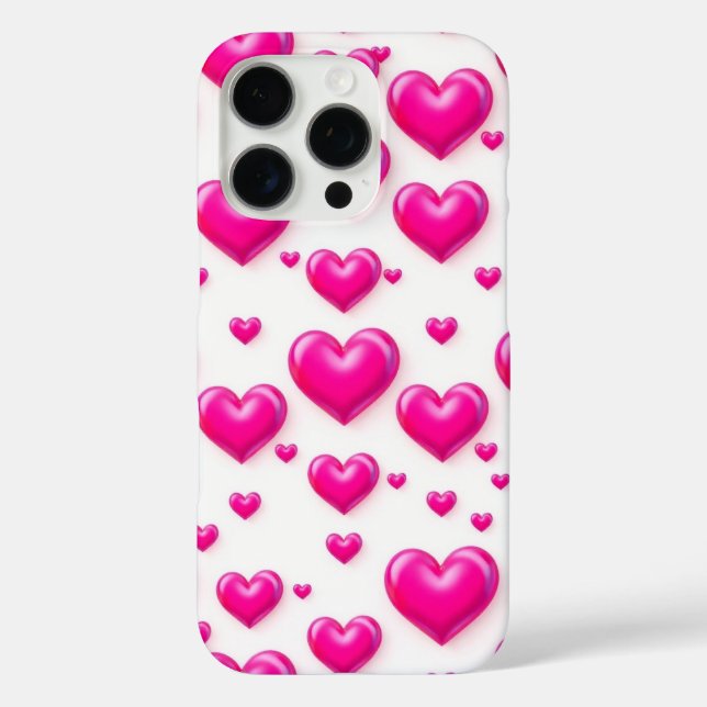Liebe Rosa Herzmuster Design Handy Abdeckung Case-Mate iPhone Hülle (Rückseite)