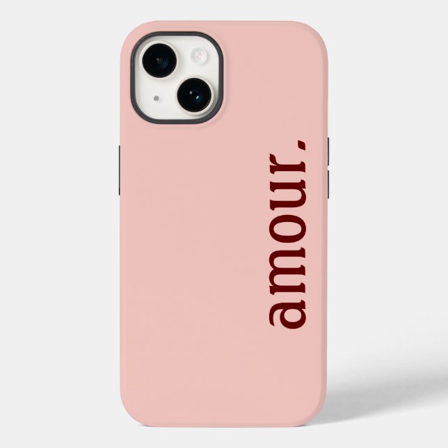 "Liebe", rosa iPhone. Case-Mate iPhone Hülle (Rückseite)