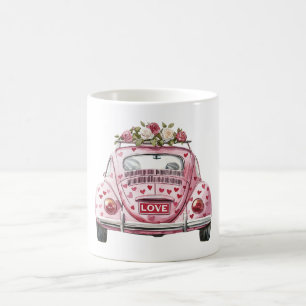 Liebe Rosa Rotes Herz Kaffeetasse