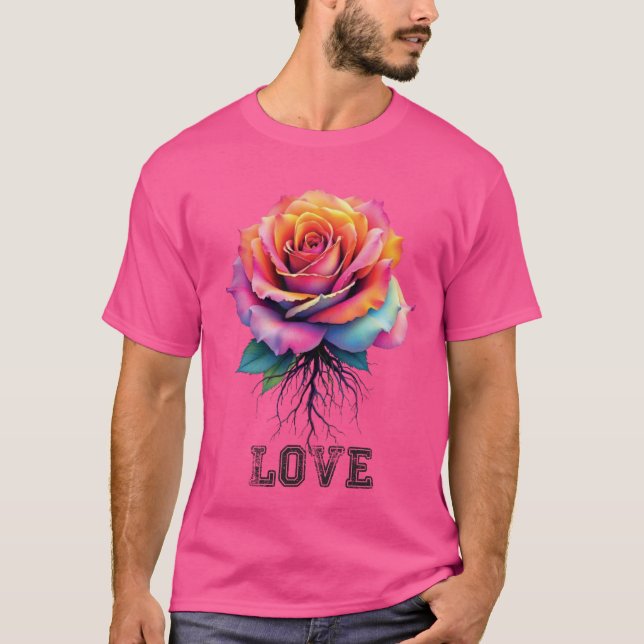 Liebe Rosa T-Shirt (Vorderseite)