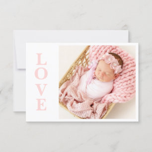 Liebe Rosa Typografie Foto Geburtserklärung