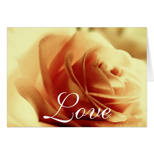 Liebe Rose Card (Vorderseite (Horizontal))
