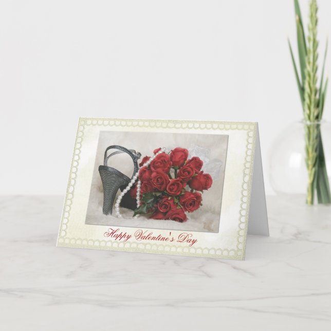 Liebe Rose Feiertagskarte (Vorderseite)