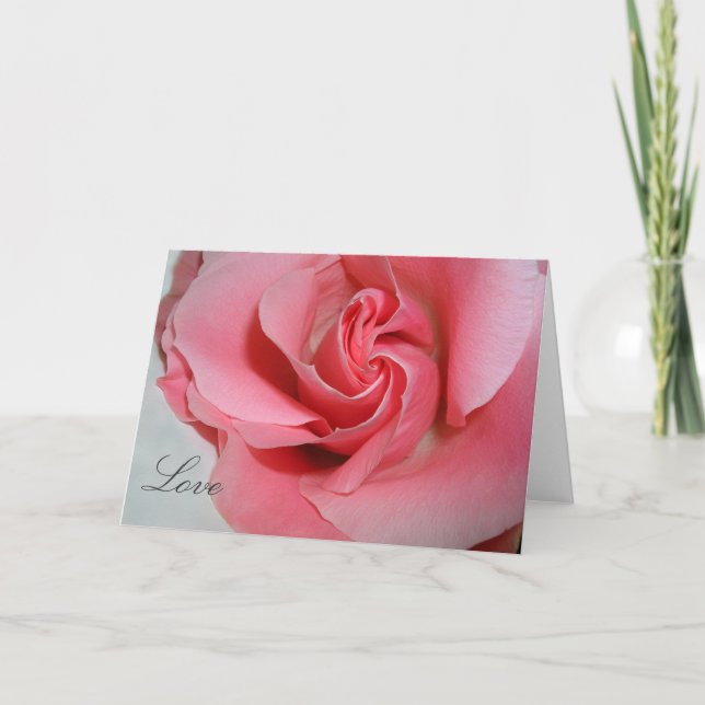 Liebe Rose Feiertagskarte (Vorderseite)
