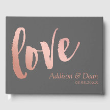 Liebe | Rose Gold Brush Script Hochzeit