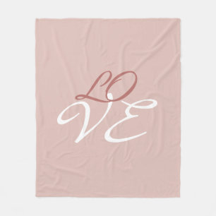 Liebe Rose Gold Farbe Kalligrafie Schrift Fleecedecke