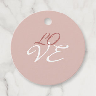 Liebe Rose Gold Farbe Kalligrafie Schrift Geschenkanhänger