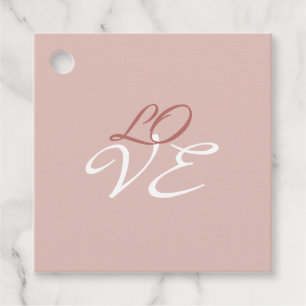Liebe Rose Gold Farbe Kalligrafie Schrift Geschenkanhänger