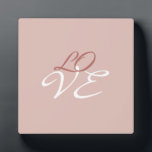 Liebe Rose Gold-Farbkalligrafie Fotoplatte<br><div class="desc">Sie können die Schriftart und Farben leicht ändern. Sie können auch Ihr Logo und das Hintergrundbild hinzufügen,  wie Sie möchten.</div>