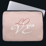 Liebe Rose Gold-Farbkalligrafie Laptopschutzhülle<br><div class="desc">Sie können die Schriftart und Farben leicht ändern. Sie können auch Ihr Logo und das Hintergrundbild hinzufügen,  wie Sie möchten.</div>