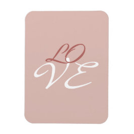 Liebe Rose Gold-Farbkalligrafie Magnet